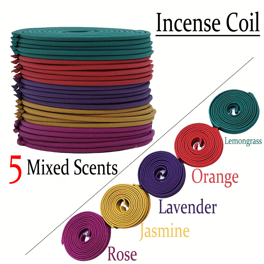 Quality Home Fragrance - مجموعة بخور حلزونية كلاسيكية عالية الجودة،