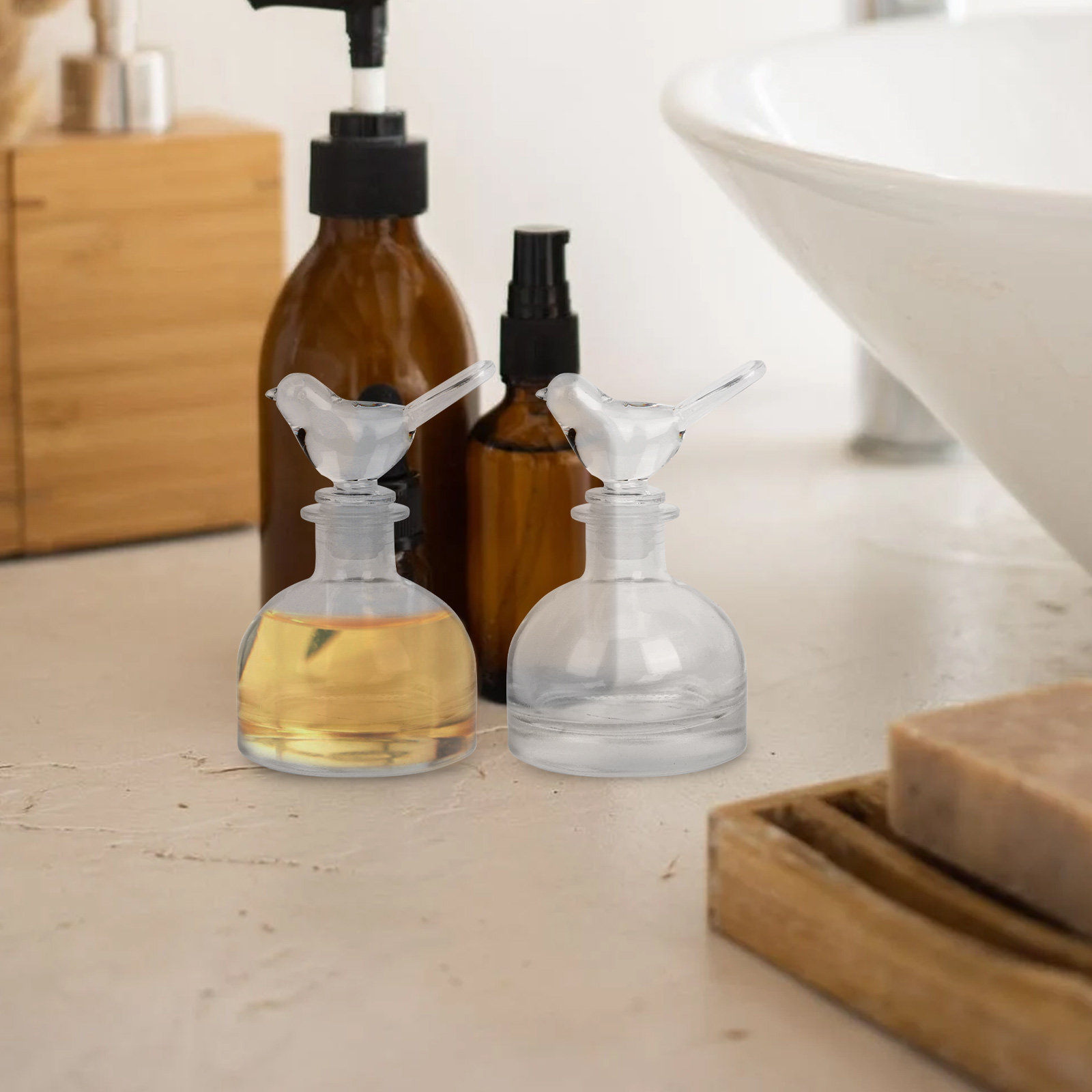 قطعتان من زجاجات العطور الزجاج - مراجعة Fragrance Home Decor وسعره